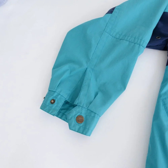 Vintage 80S American Weekend Teal And Blue Zip Up Nautical Lightweight Jacket M - Picture 12 of 15